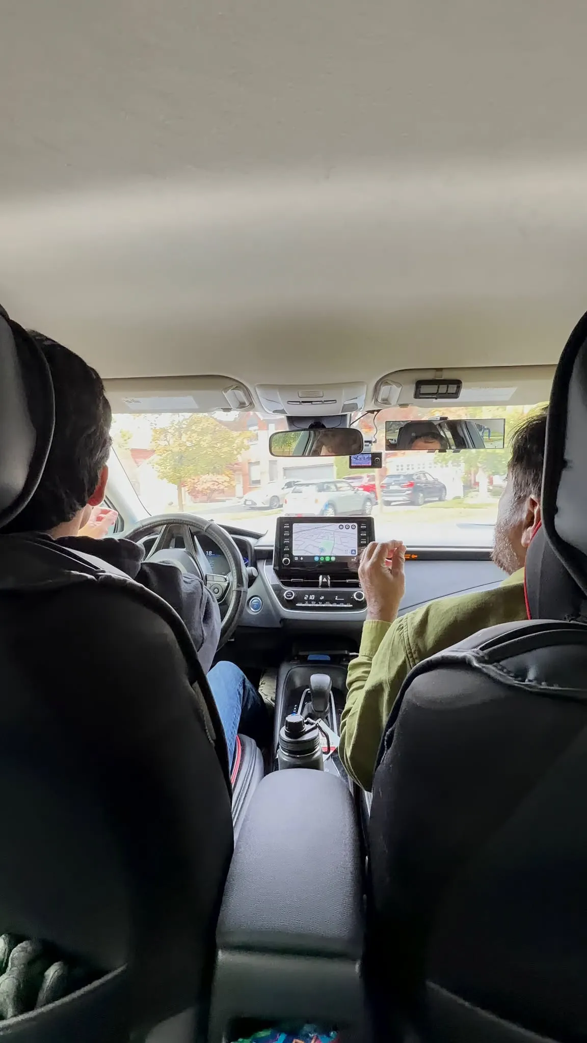 Student receiving practical driving instruction in Oakville